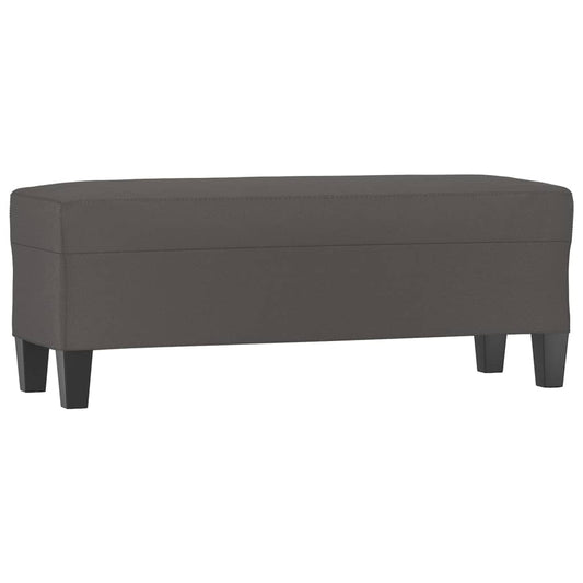 Sitzbank Grau 100x35x41 cm Kunstleder