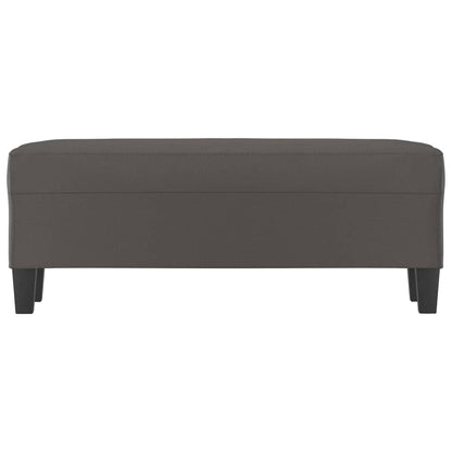 Sitzbank Grau 100x35x41 cm Kunstleder