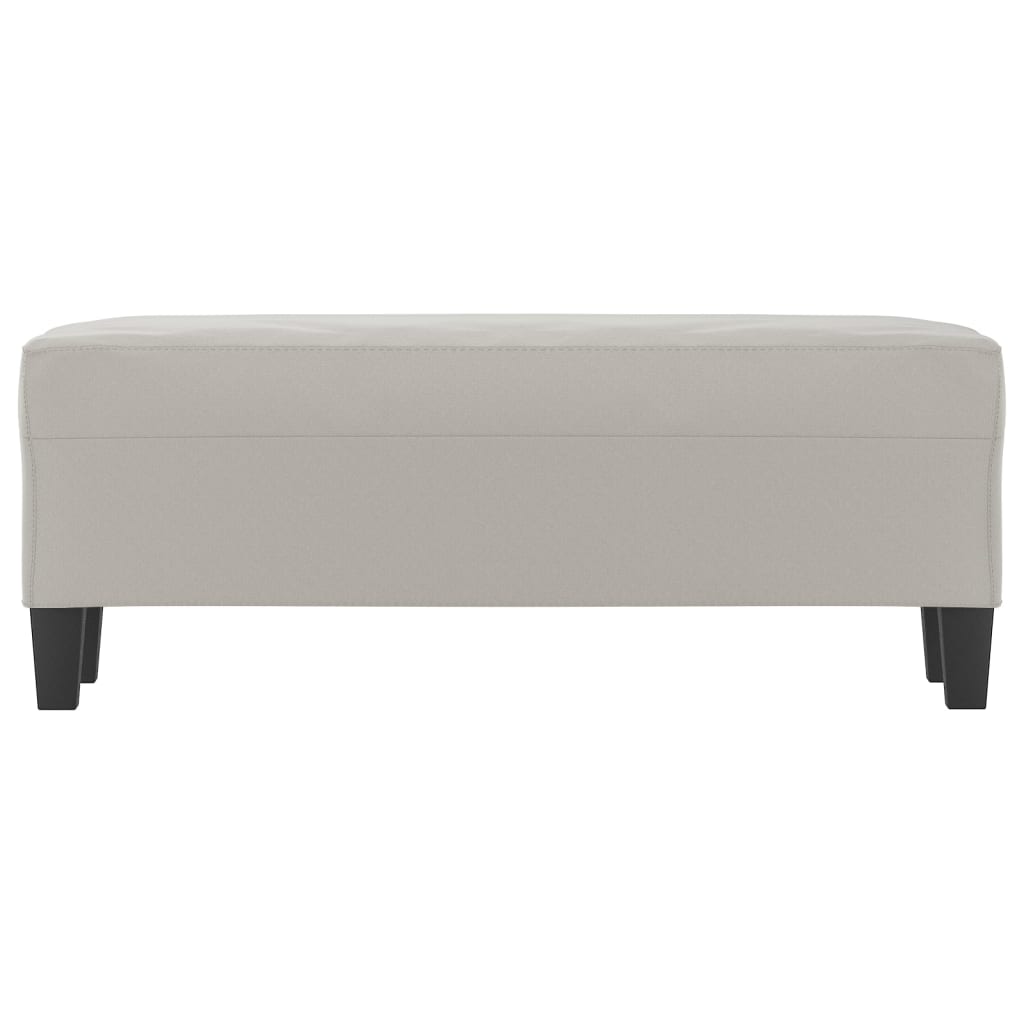 Sitzbank Hellgrau 100x35x41 cm Mikrofasergewebe