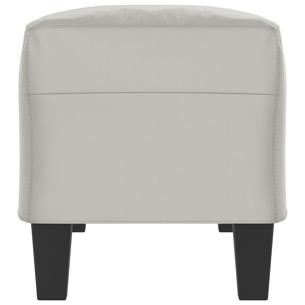 Sitzbank Hellgrau 100x35x41 cm Mikrofasergewebe