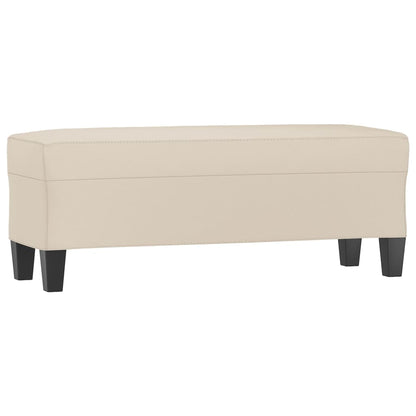 Sitzbank Creme 100x35x41 cm Mikrofasergewebe