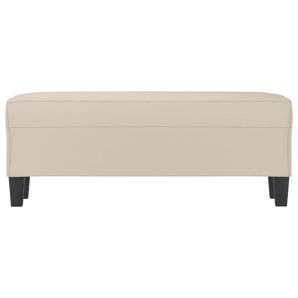 Sitzbank Creme 100x35x41 cm Mikrofasergewebe