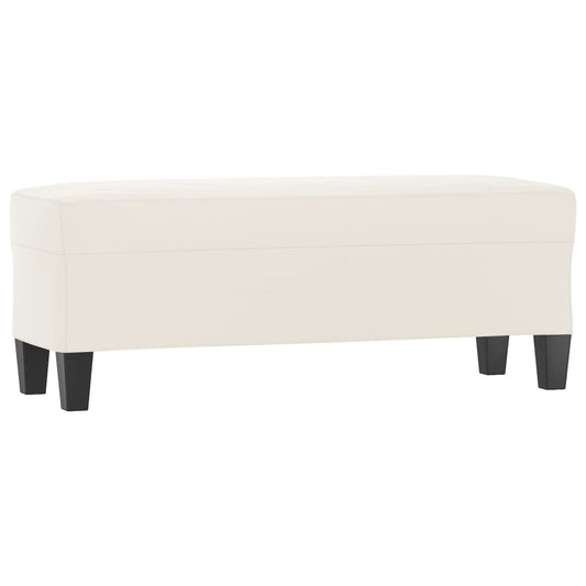 Sitzbank Beige 100x35x41 cm Mikrofasergewebe