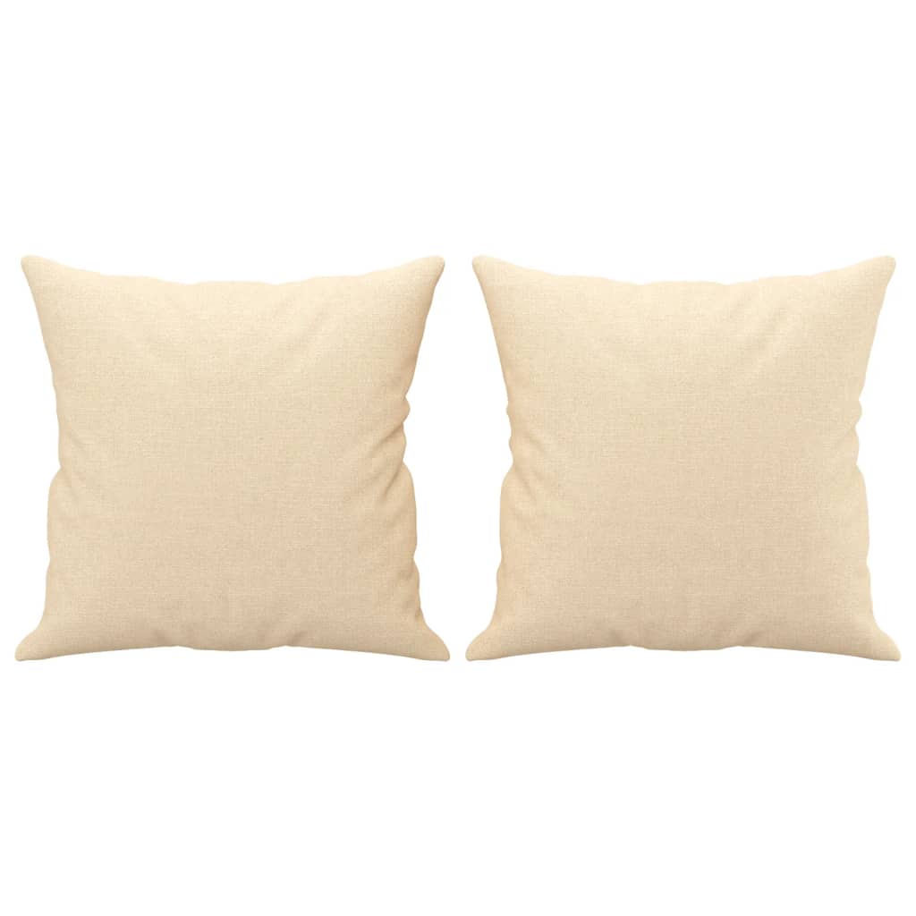 Pyntepuder 2 stk creme 40x40 cm stof