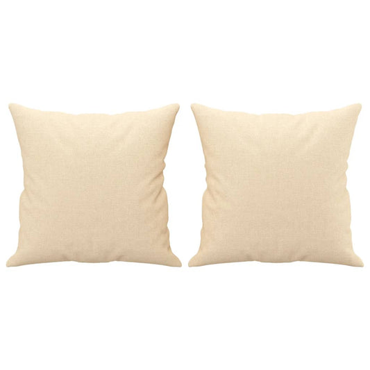 Pyntepuder 2 stk creme 40x40 cm stof