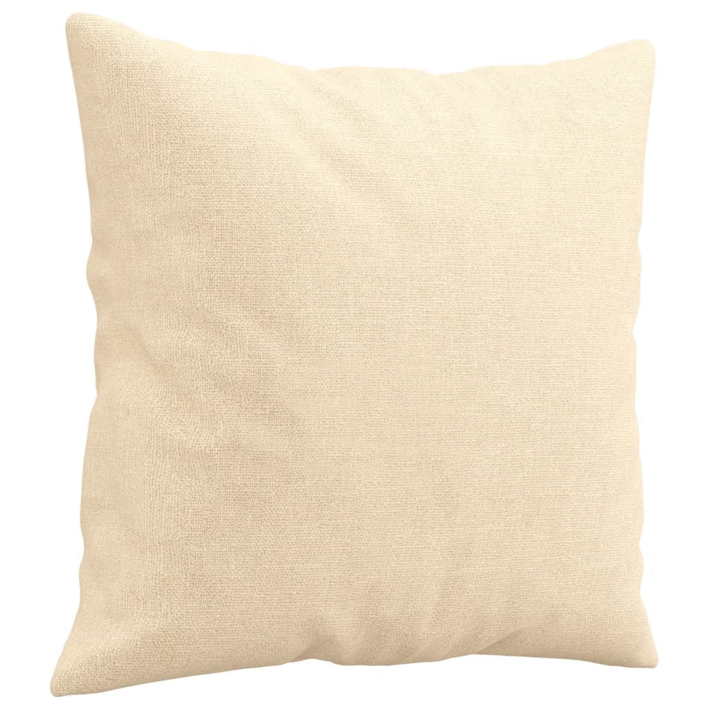 Pyntepuder 2 stk creme 40x40 cm stof
