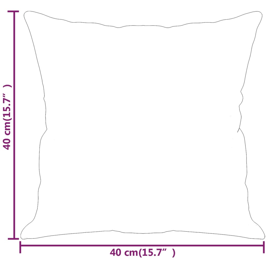 Pyntepuder 2 stk creme 40x40 cm stof