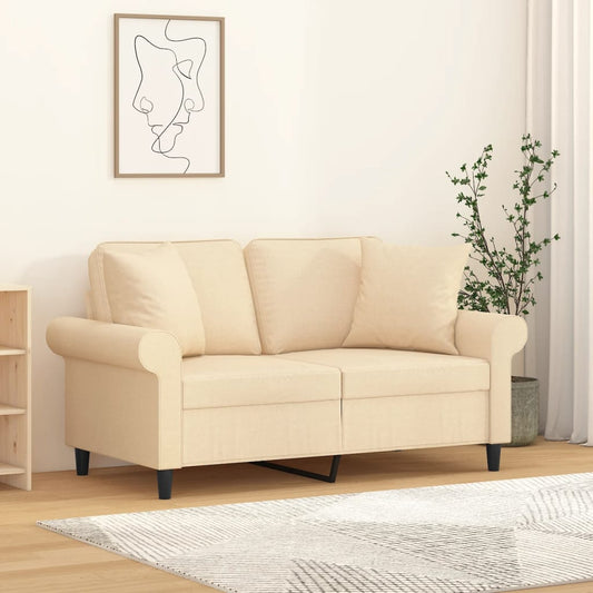 Pyntepuder 2 stk creme 40x40 cm stof