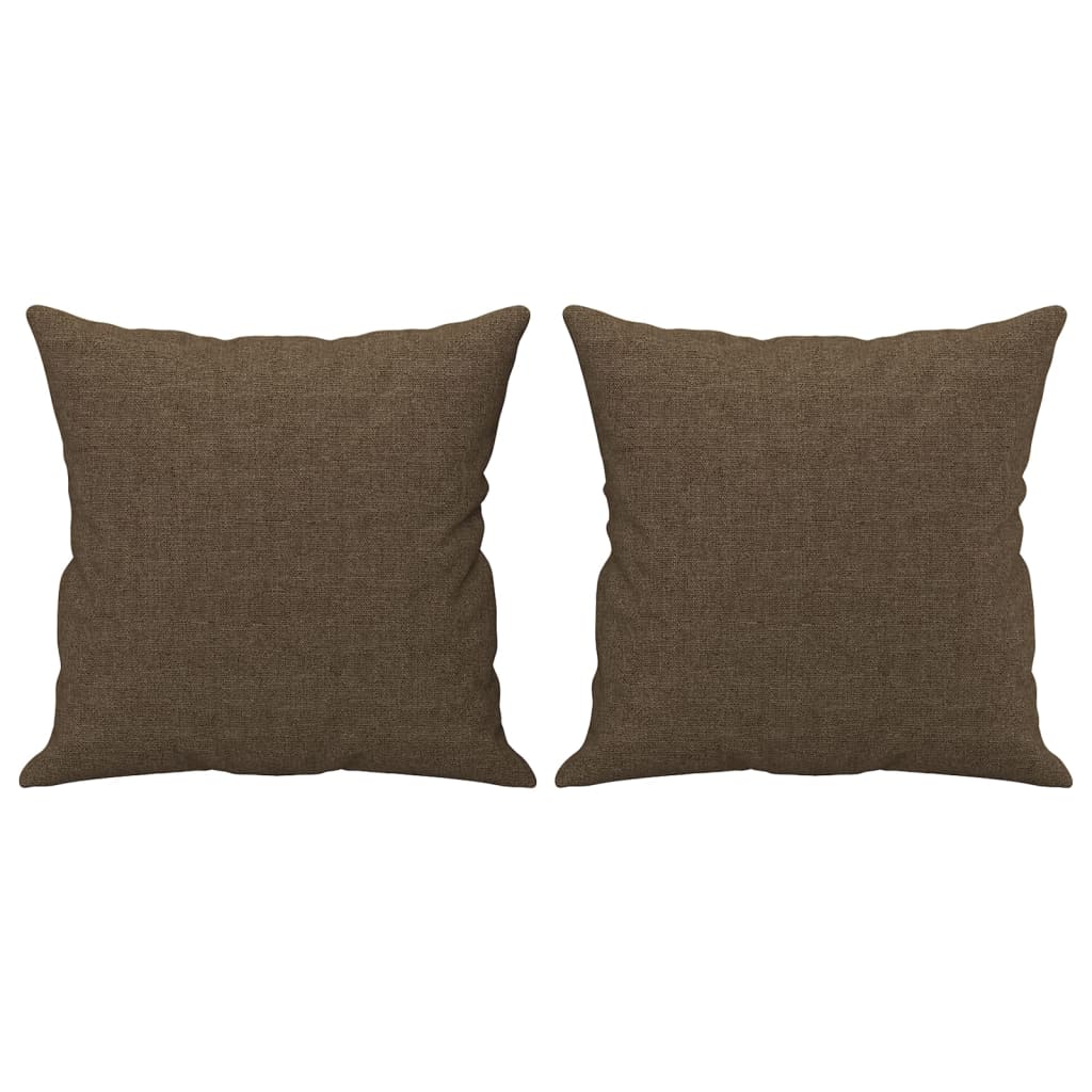 Pyntepuder 2 stk brunt 40x40 cm stof