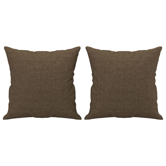 Pyntepuder 2 stk brunt 40x40 cm stof