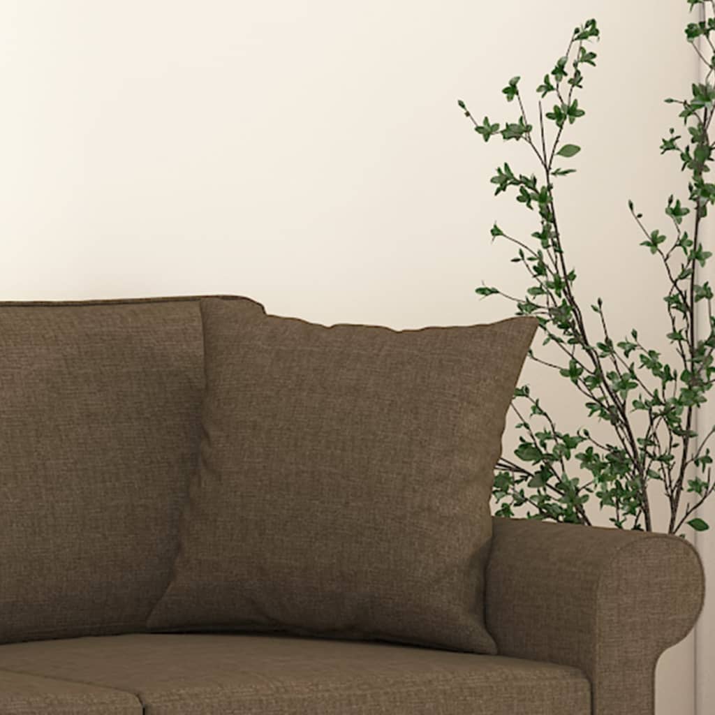 Pyntepuder 2 stk brunt 40x40 cm stof