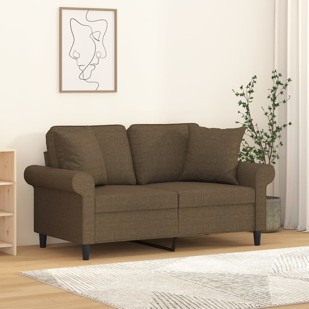 Pyntepuder 2 stk brunt 40x40 cm stof