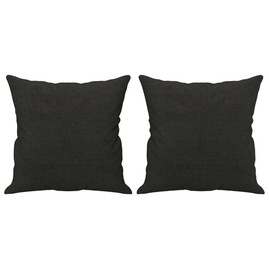 Zierkissen 2 Stk. Schwarz 40x40 cm Stoff