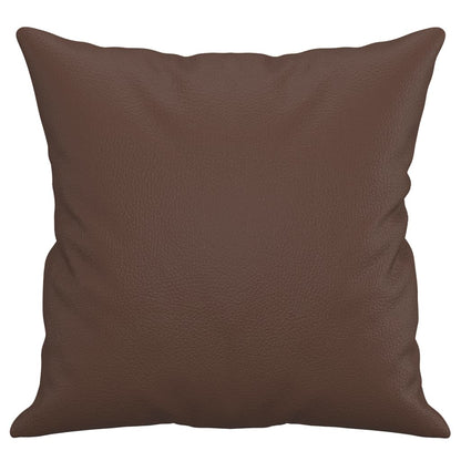 Pyntepuder 2 stk brunt 40x40 cm kunstlæder