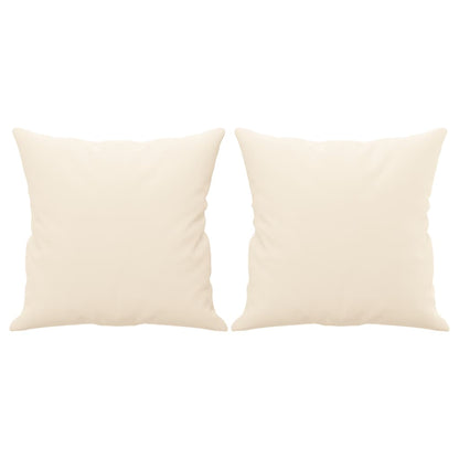Pyntepuder 2 stk creme 40x40 cm fløjl
