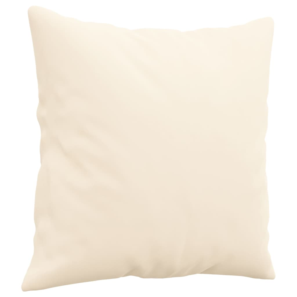 Pyntepuder 2 stk creme 40x40 cm fløjl