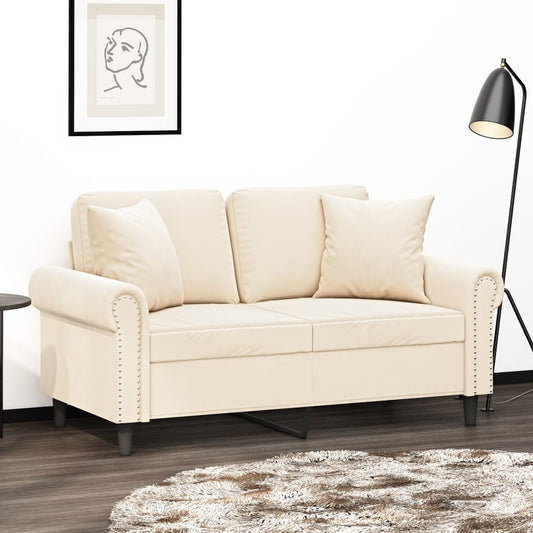 Pyntepuder 2 stk creme 40x40 cm fløjl