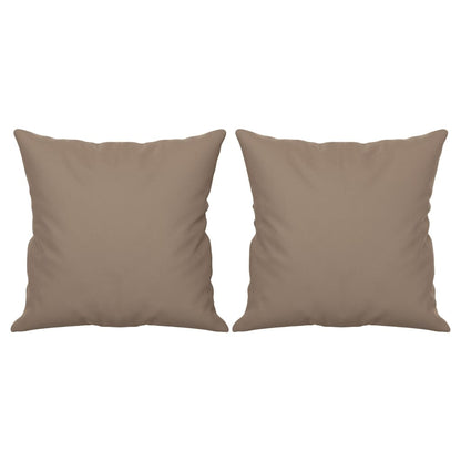 Zierkissen 2 Stk. Taupe 40x40 cm Mikrofasergewebe