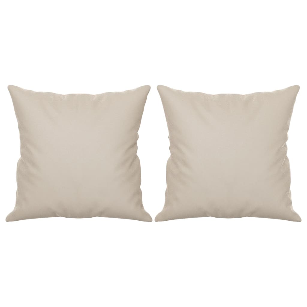 Pyntepuder 2 stk creme 40x40 cm mikrofiberstof