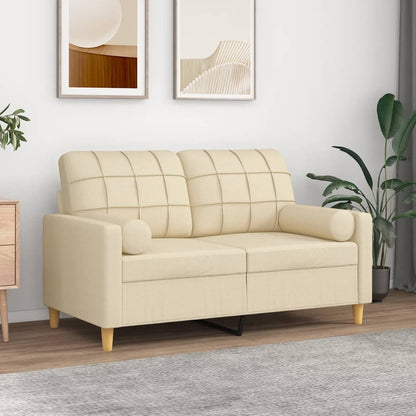 Pyntepuder 2 stk creme Ø15x50 cm stof