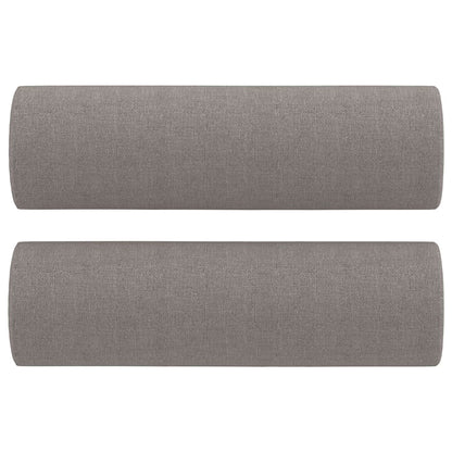 Zierkissen 2 Stk. Taupe Ø15x50 cm Stoff
