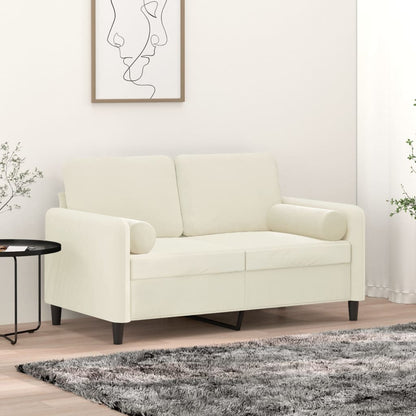 Pyntepuder 2 stk creme Ø15x50 cm fløjl