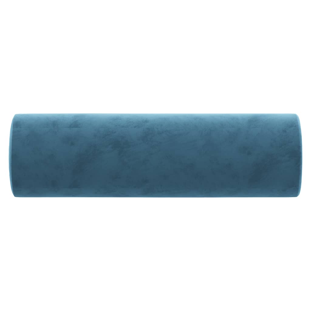 Pyntepuder 2 stk blå Ø15x50 cm fløjl