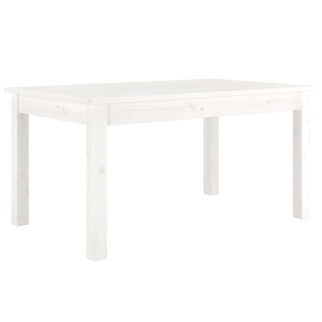 Sofabord Hvid 80x50x40 cm Massiv Fyr