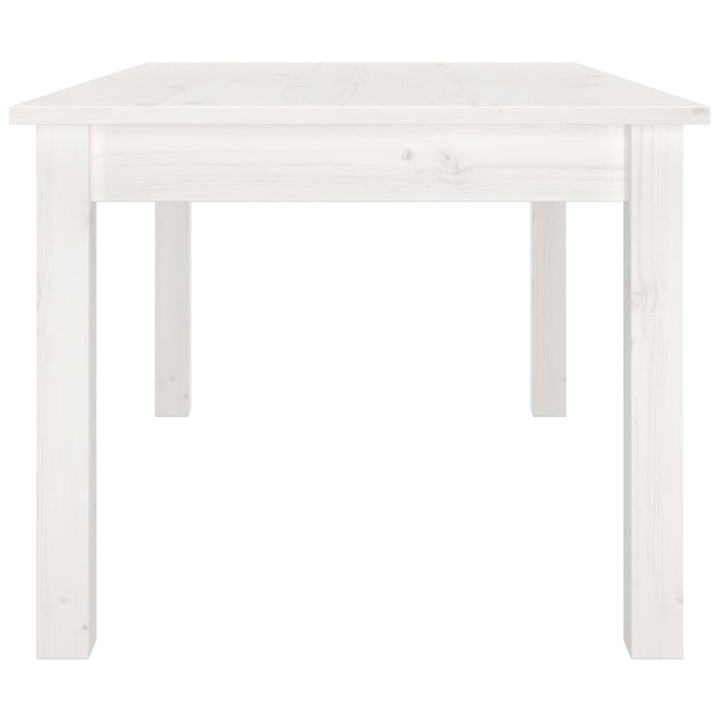 Sofabord Hvid 80x50x40 cm Massiv Fyr