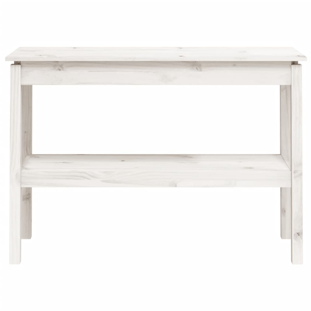 Konsolentisch Weiß 110x40x75 cm Massivholz Kiefer