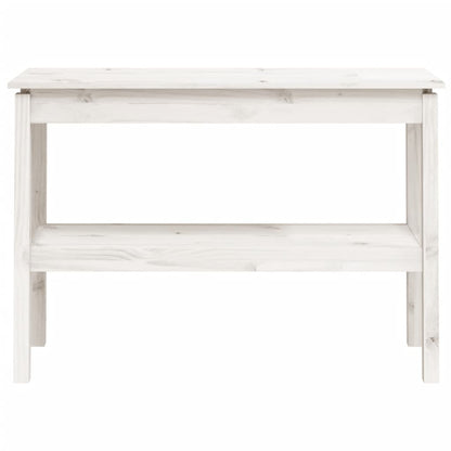 Konsolentisch Weiß 110x40x75 cm Massivholz Kiefer