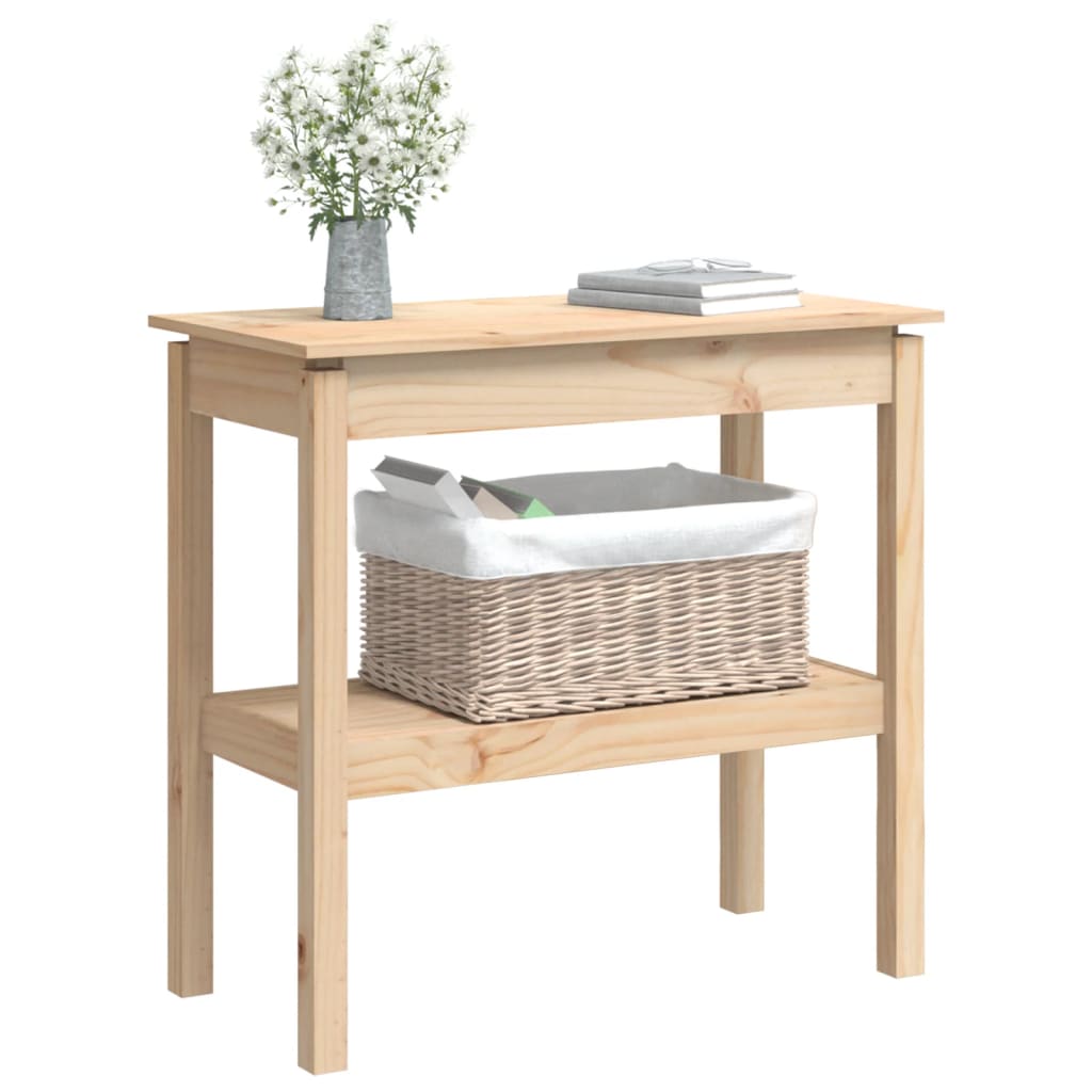 Konsolbord 80x40x75 cm massiv fyrretræ