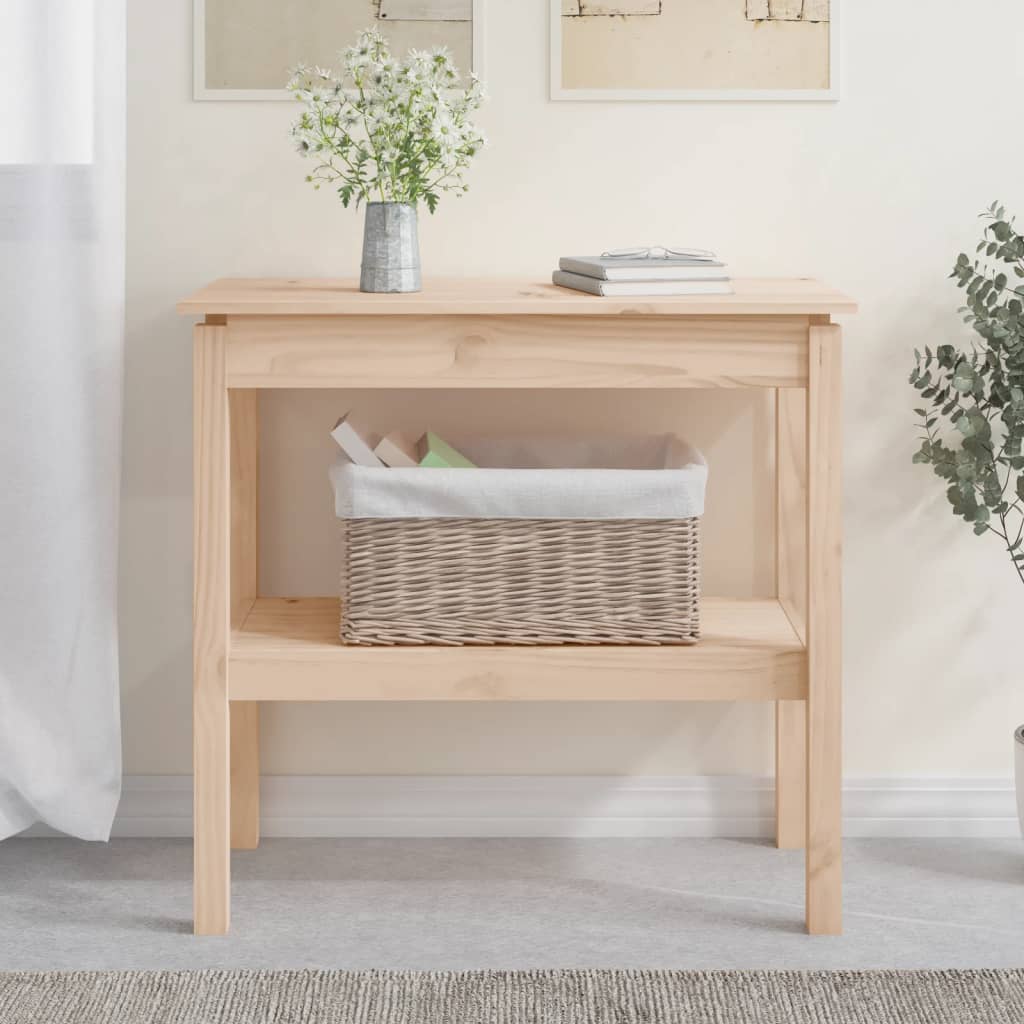 Konsolbord 80x40x75 cm massiv fyrretræ