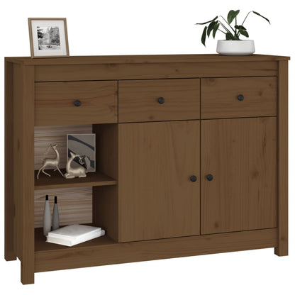 Sideboard Honigbraun 100x35x74 cm Massivholz Kiefer
