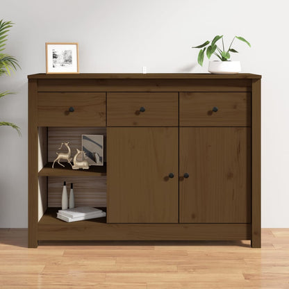 Sideboard Honigbraun 100x35x74 cm Massivholz Kiefer