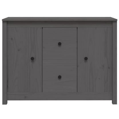 Sideboard Grau 100x35x74 cm Massivholz Kiefer