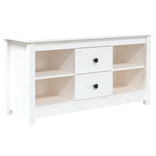 TV-skab Hvid 103x36,5x52 cm Massiv Fyr