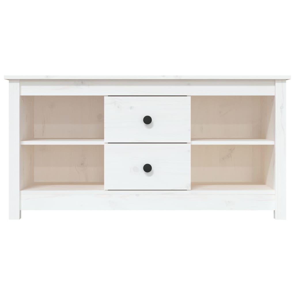 TV-skab Hvid 103x36,5x52 cm Massiv Fyr