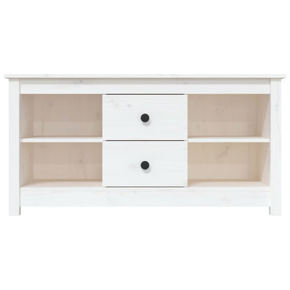TV-skab Hvid 103x36,5x52 cm Massiv Fyr