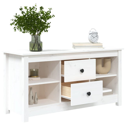 TV-skab Hvid 103x36,5x52 cm Massiv Fyr