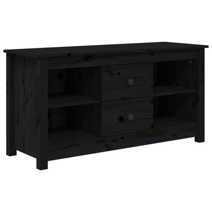 TV-skab Sort 103x36,5x52 cm Massiv Fyr