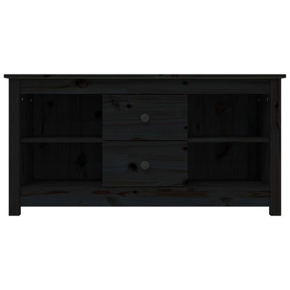 TV-skab Sort 103x36,5x52 cm Massiv Fyr