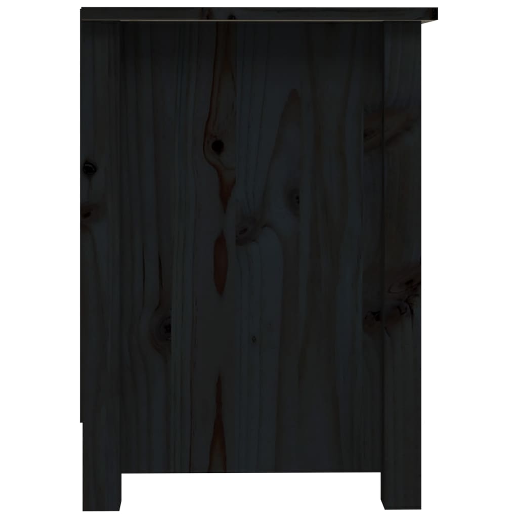 TV-skab Sort 103x36,5x52 cm Massiv Fyr
