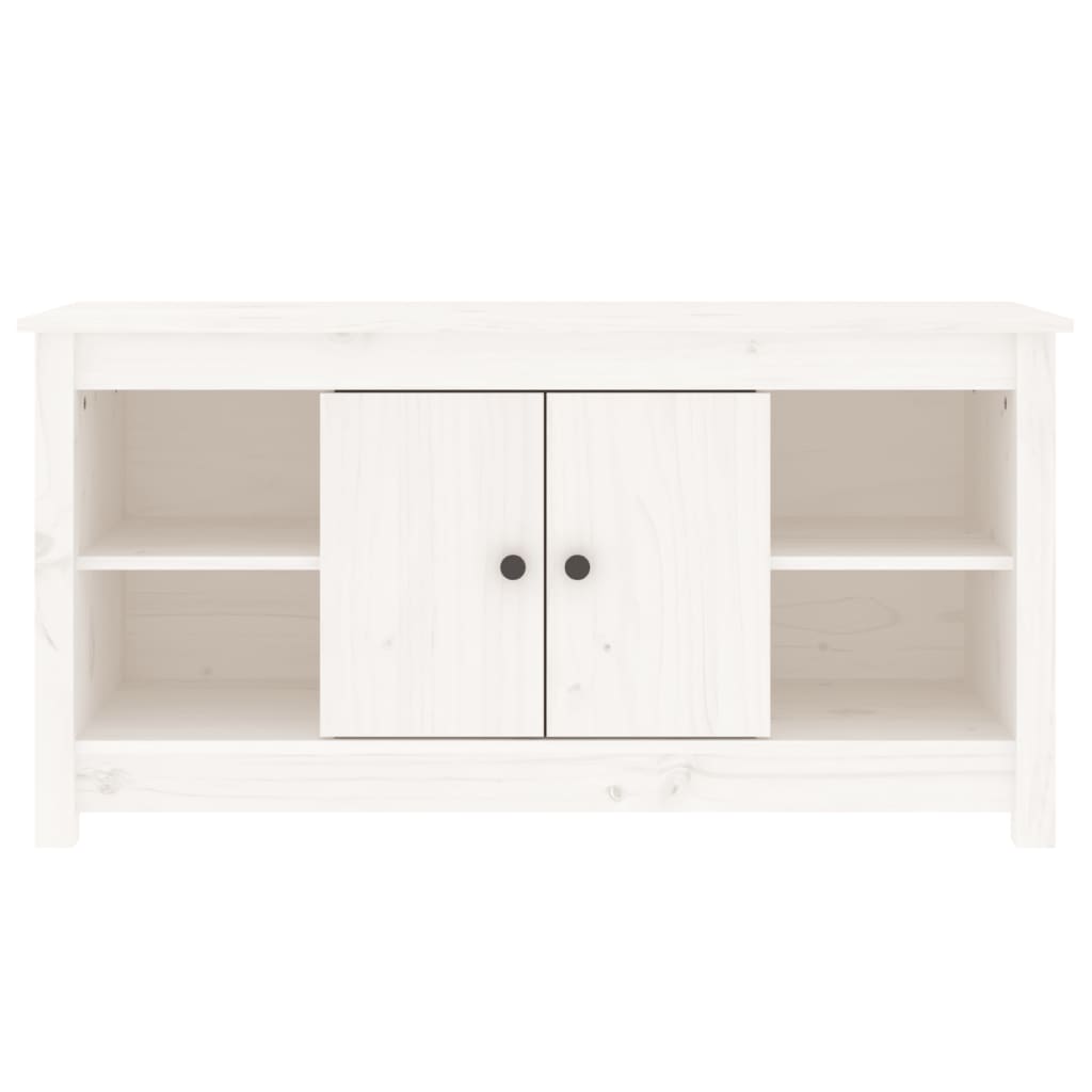 TV-skab Hvid 103x36,5x52 cm Massiv Fyr