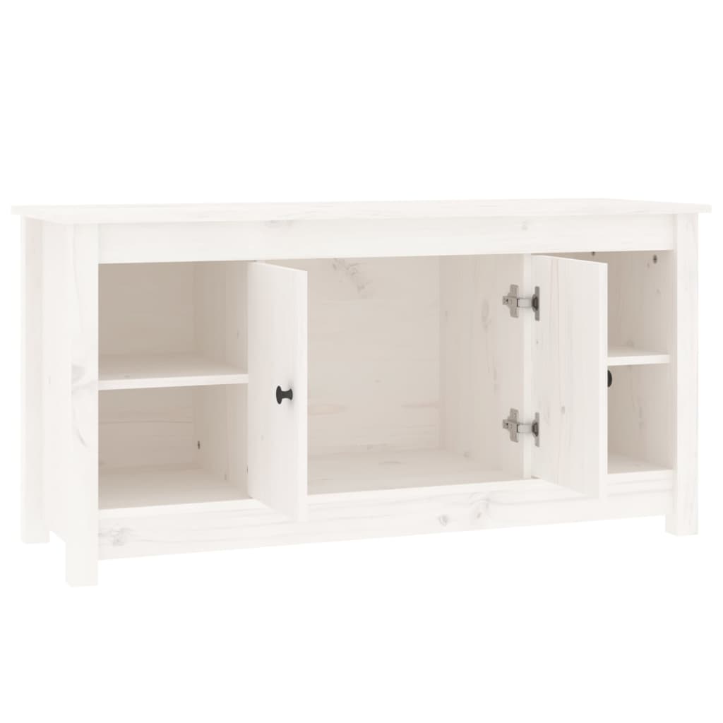 TV-skab Hvid 103x36,5x52 cm Massiv Fyr