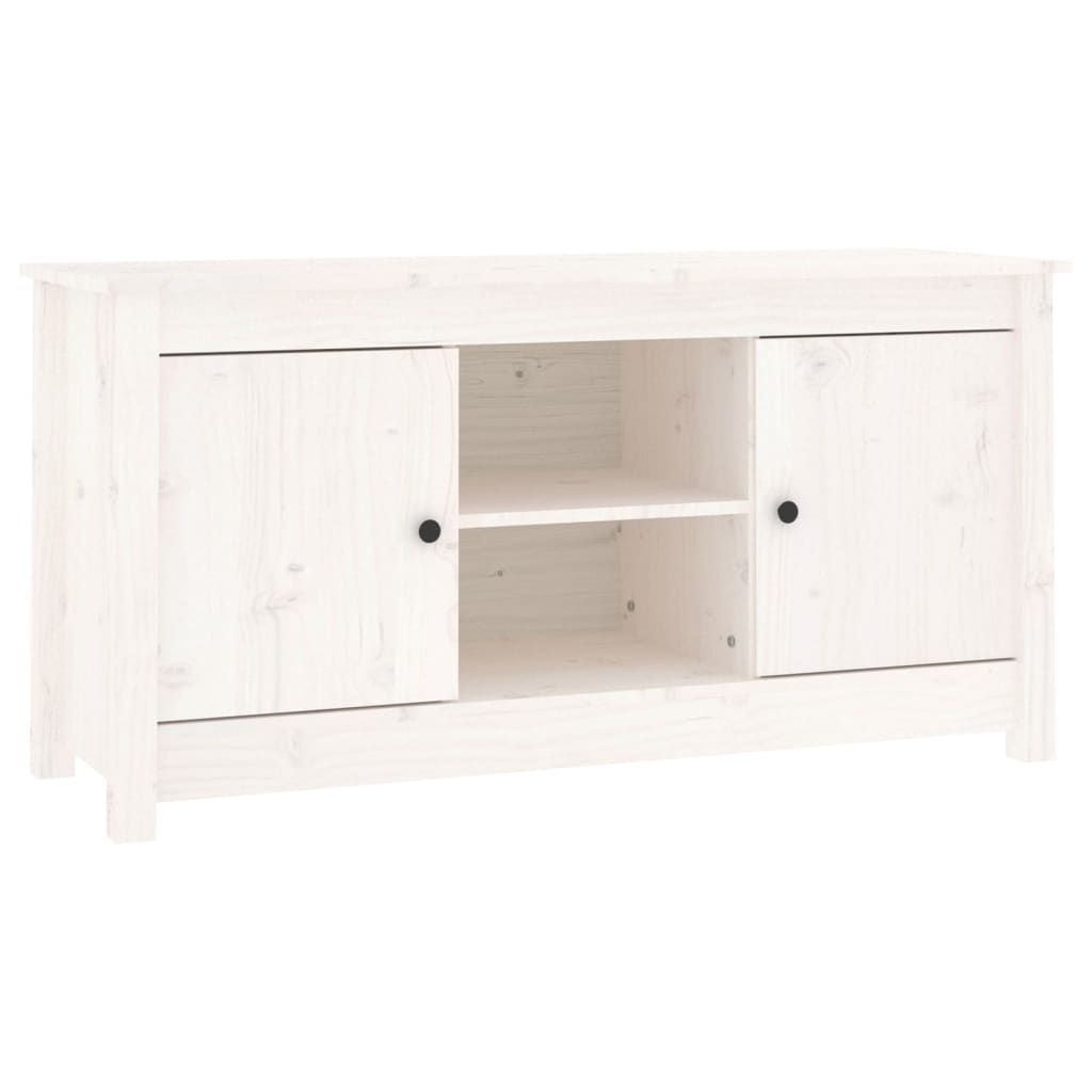TV-skab Hvid 103x36,5x52 cm Massiv Fyr