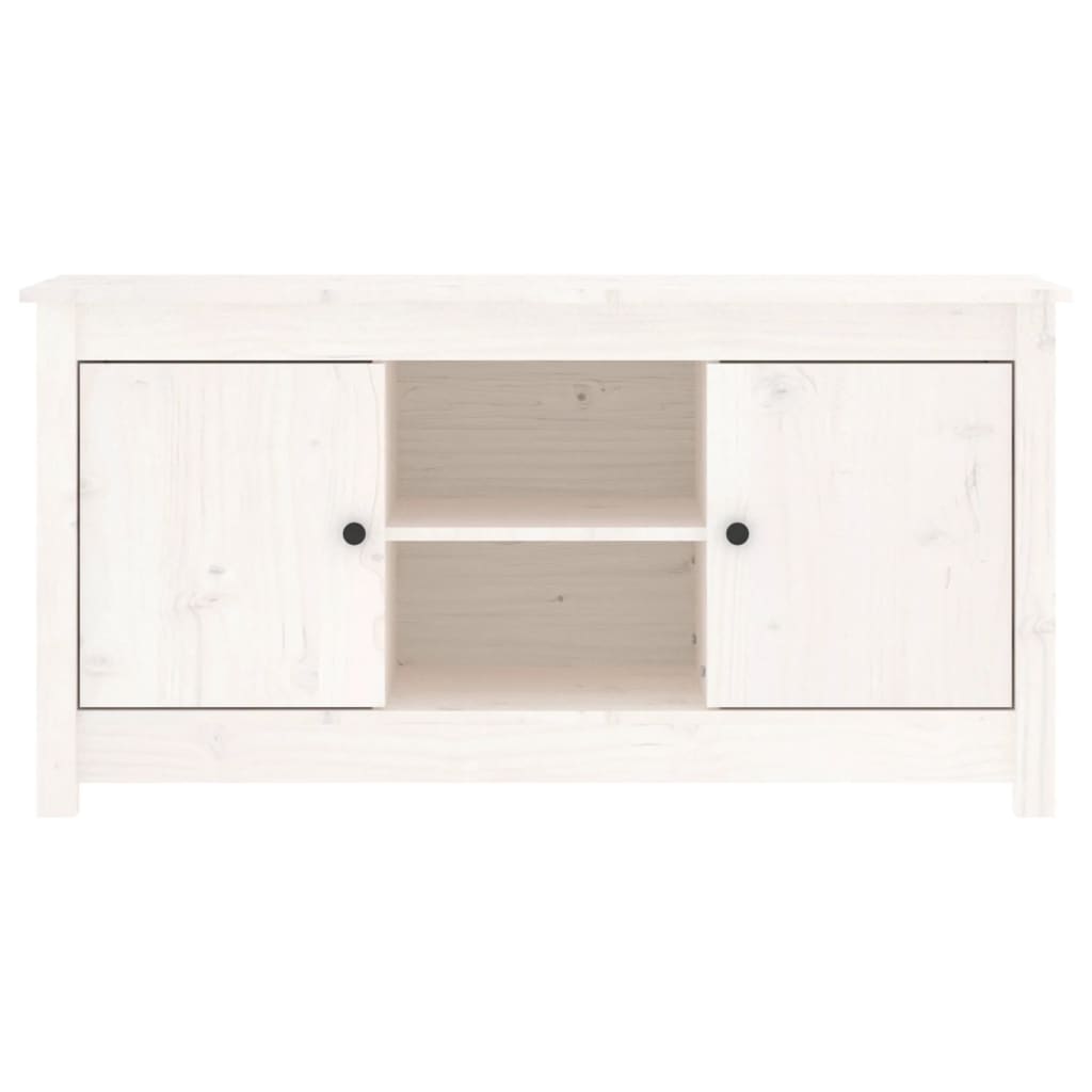 TV-skab Hvid 103x36,5x52 cm Massiv Fyr