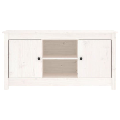 TV-skab Hvid 103x36,5x52 cm Massiv Fyr