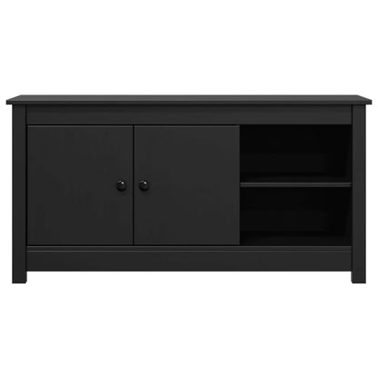 TV-skab Sort 103x36,5x52 cm Massiv Fyr