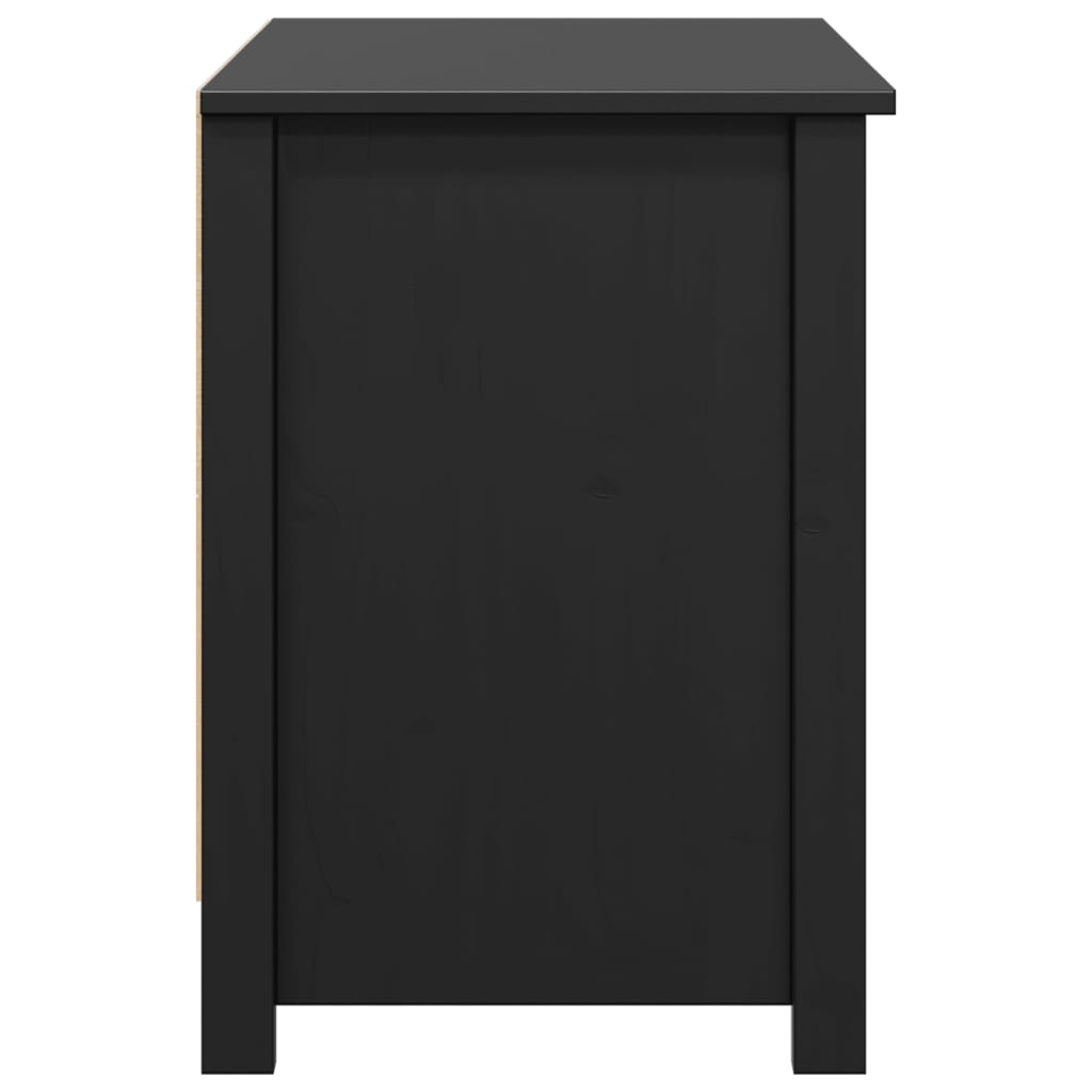 TV-skab Sort 103x36,5x52 cm Massiv Fyr
